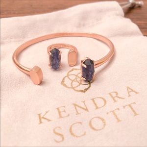 Kendra Scott Rose Gold and Blue Jewelry Set